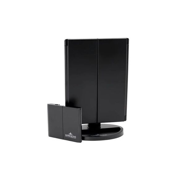 Impressions Vanity Touch and Go Trifold Mirror Bundle in Matte Black - Picture 2 of 6